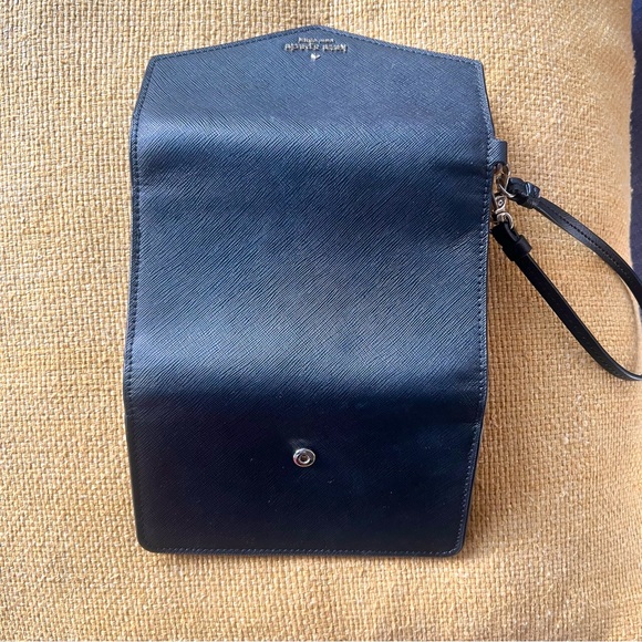 Kate Spade black leather wallet wristlet Laurel Way iPhone wallet - Picture 3 of 9